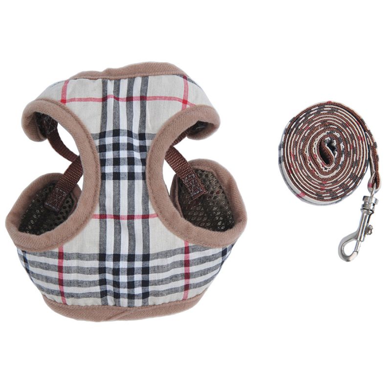 cocker planet plaid cocker spaniel harness leash