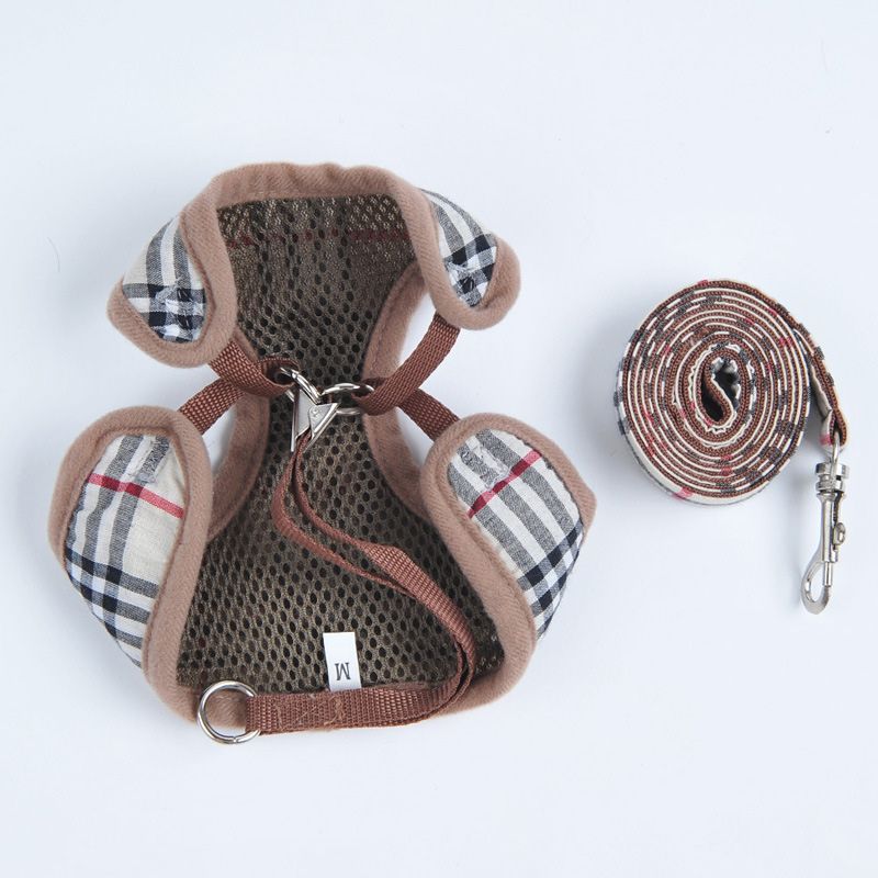 cocker planet plaid cocker spaniel harness leash